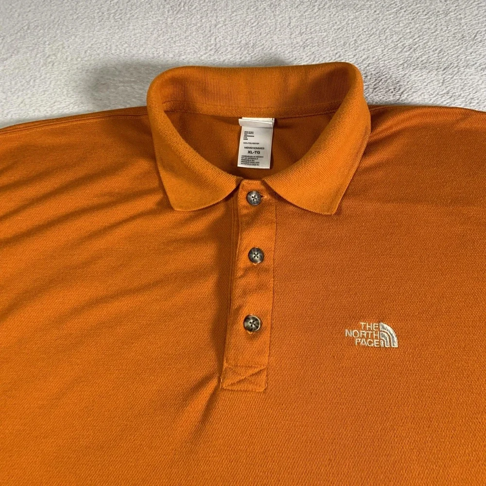 The‎ North Face Polo Shirt Mens XL Orange VaporWick Performance Hiking Golf